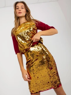 Sukňa LK SD 507019.49 bordová