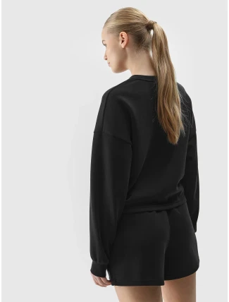 Dámske teplákové šortky s modalom 4F - čierne Dámske teplákové šortky s modalom 4F - čierne