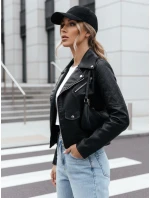 Dámska kožená bunda ERIETA black FashionStreet TY4197