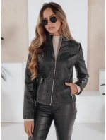 Dámska kožená bunda čierna FashionStreet TY5201 Dámska kožená bunda čierna FashionStreet TY5201