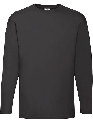 Fruit of the Loom Valueweight T LSL Tričko s dlhým rukávom 16.1038 čierne