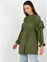 Dámska košeľa TW KS BI 2021745.13X khaki - FPrice Dámska košeľa TW KS BI 2021745.13X khaki - FPrice