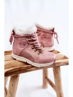 Dziecięce Ocieplane Botki Na Suwak Big Star KK374177 Różowe