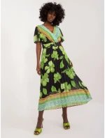 Šaty DHJ SK 11331 5.19 čierna a zelená Šaty DHJ SK 11331 5.19 čierna a zelená