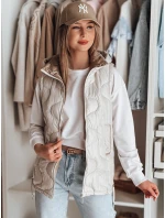 Dámska prechodná prešívaná vesta VESOLITA svetlo šedá FashionStreet TY4882