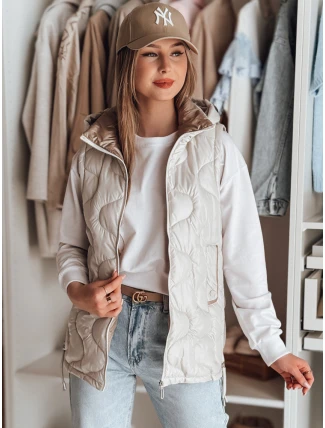 Dámska prechodná prešívaná vesta VESOLITA svetlo šedá FashionStreet TY4882