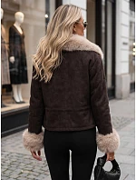 Dámska zimná bunda s kožušinou, hnedá, FashionStreet TY5704 Dámska zimná bunda s kožušinou, hnedá, FashionStreet TY5704