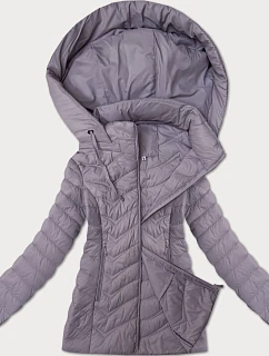 Dámska prešívaná bunda s kapucňou J Style light heather (16M9238-35)