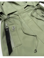 Dámska ľahká khaki parka s podšívkou Goodlookin (KK60407-5#)