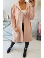 Oversize pláštenka s kapucňou tmavo púdrovo ružová