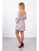 Spangled kvetinové šaty púdrovo ružové