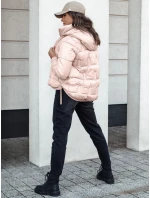 Dámska krátka prešívaná zimná bunda s kapucňou FASHWARM ružová FashionStreet TY4641