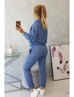 Džínsová mikina s kapucňou v sade