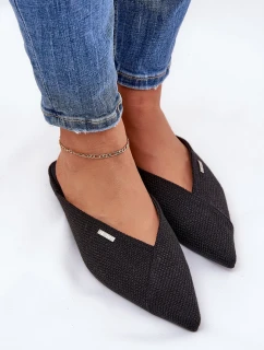 Klapki Damskie Ze Szpiczastymi Noskami Big Star RR274210 Czarne