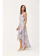 Večerné šaty SUK0401 ružovo-zelené - Roco Fashion Večerné šaty SUK0401 ružovo-zelené - Roco Fashion