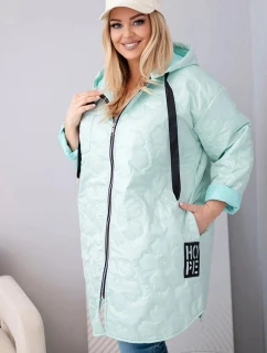 Dámska prešívaná bunda s kapucňou a HOPE Pink Neon
