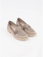 Dámske praktické hnedé mokasíny bez podpätku Dámske praktické hnedé mokasíny bez podpätku