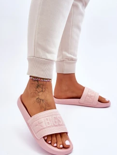 Damskie Modne Klapki Big Star LL274A157 Jasnoróżowe