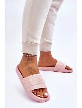 Damskie Modne Klapki Big Star LL274A157 Jasnoróżowe