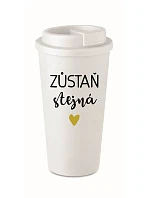 STAY THE SAME - biely termohrnček 475 ml