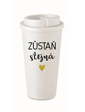 STAY THE SAME - biely termohrnček 475 ml