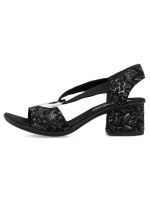 Pohodlné čierne sandále Rieker W RKR679 Pohodlné čierne sandále Rieker W RKR679
