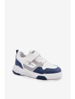 Lekkie Sneakersy Dziecięce Big Star RR374053 Biało-Niebieskie