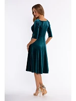 Šaty M935 Velvet s krížovým výstrihom – zelené Šaty M935 Velvet s krížovým výstrihom – zelené