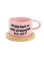 PRÁZDNINY, KTORÉ MÔŽEM KONEČNE MIEŤ! - ružový hrnček s makrónkou 200 ml PRÁZDNINY, KTORÉ MÔŽEM KONEČNE MIEŤ! - ružový hrnček s makrónkou 200 ml