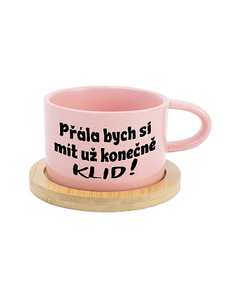 PRÁZDNINY, KTORÉ MÔŽEM KONEČNE MIEŤ! - ružový hrnček s makrónkou 200 ml PRÁZDNINY, KTORÉ MÔŽEM KONEČNE MIEŤ! - ružový hrnček s makrónkou 200 ml
