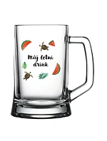 Personalizovaný pohár na pivo s letným mixom Personalizovaný pohár na pivo s letným mixom