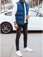 Pánska prešívaná modrá vesta FashionStreet TX4569