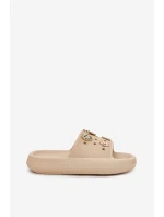 Klapki Damskie Piankowe Z Przypinkami Vinceza 76055 Beżowe