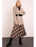 Dámska sukňa 14426 hnedá kocka - BSL