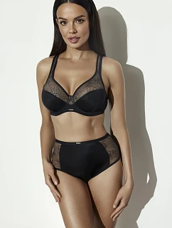 Nohavičky Ava 2301/B, brazílsky strih, čierne, veľkosti S–3XL