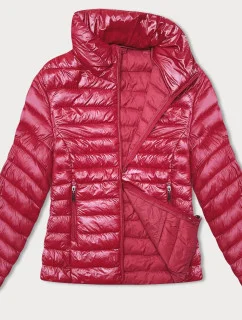 Červená prešívaná dámska bunda so stojačikom (16M9108-270)