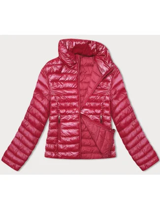 Červená prešívaná dámska bunda so stojačikom (16M9108-270)