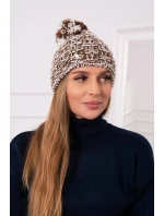 Fleecová čiapka Fiona K275 biela+hnedá