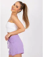 Šortky D73761M61531KA svetlo fialová