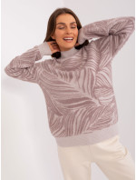Svetlo fialový nadrozmerný sveter s rolákom
