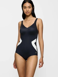 Dámske jednodielne plavky Summer Allure OP Black/White - Triumph