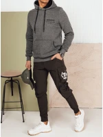 Pánska antracitová mikina s kapucňou FashionStreet BX5694