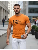 Pánske tričko Life on Wheels orange FashionStreet NX5016R Pánske tričko Life on Wheels orange FashionStreet NX5016R
