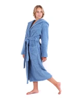 Unisex župan Athena s kapucňou 3116 denim light - Vestis