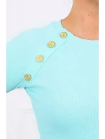 Šaty s ozdobnými gombíkmi mint Šaty s ozdobnými gombíkmi mint