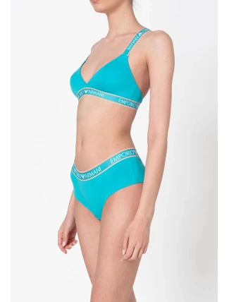 Podprsenka bez kostice 163567 0P317 00383 modrá - Emporio Armani Podprsenka bez kostice 163567 0P317 00383 modrá - Emporio Armani