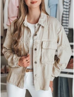 Dámska prechodná bunda v jednej veľkosti vo farbe hviezd STRASHINE cappuccino FashionStreet TY4846