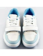 Svetlo modro-biele dámske dvojbaravné tenisky "adidasky" (AD-585)