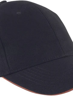 K-up KP 011 6-panelová sendvičová čiapka „Orlando“ 20.0011 čierna/oranžová