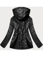 Čierna prešívaná dámska bunda (BR0121)
